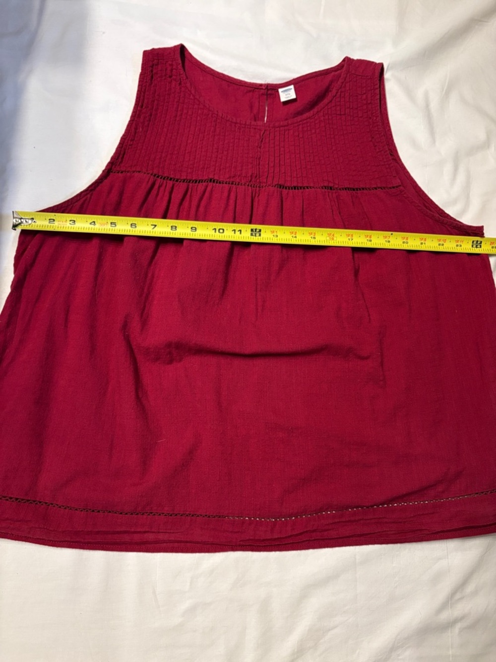Old Navy Wine Red Sleeveless Babydoll Lagenlook Tank Top SZ XXL 100%Cotton. - Picture 7 of 10